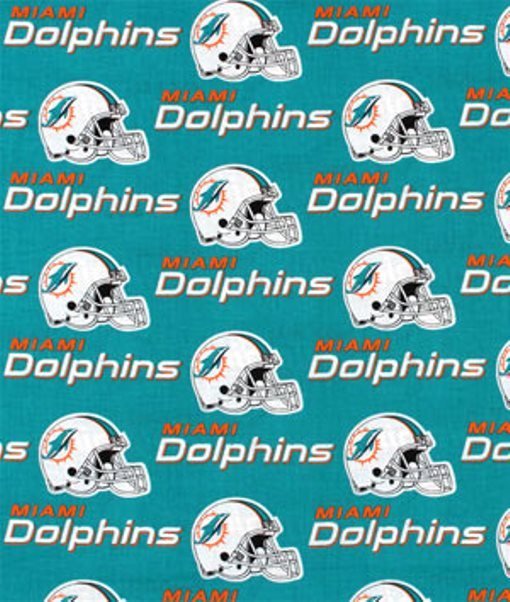 Miami Dolphins Fabric 6459D NFL Cotton Fabric Miami - Mary Jo Fabrics