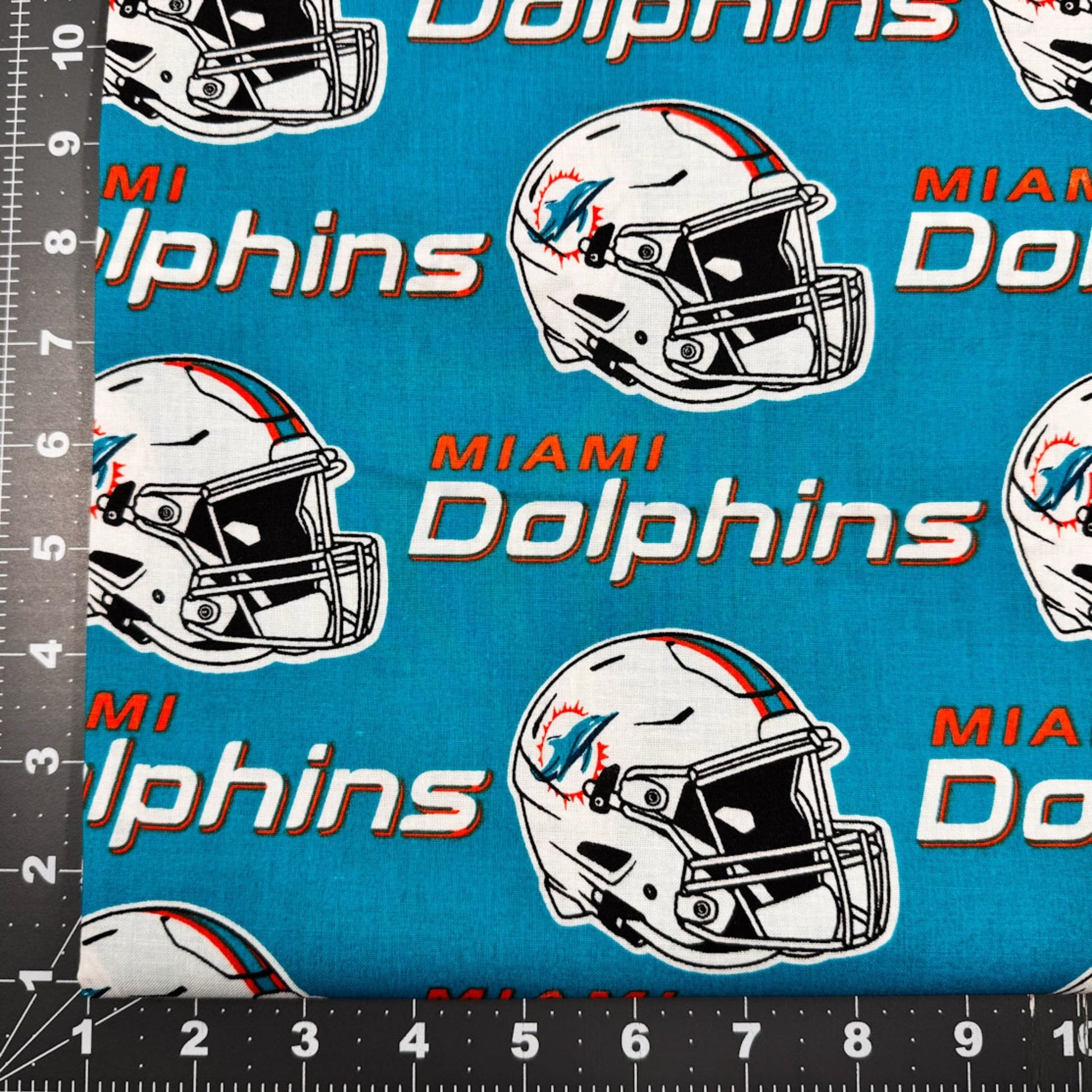 Miami Dolphins Fabric 6459D NFL Cotton Fabric Miami - Mary Jo Fabrics