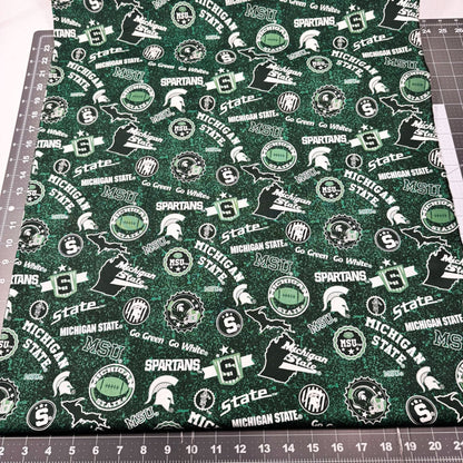 Michigan State Fabric MIST - 1208 Spartans Home State Cotton - Mary Jo Fabrics