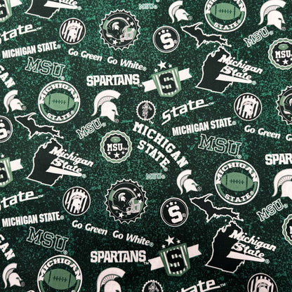 Michigan State Fabric MIST - 1208 Spartans Home State Cotton - Mary Jo Fabrics