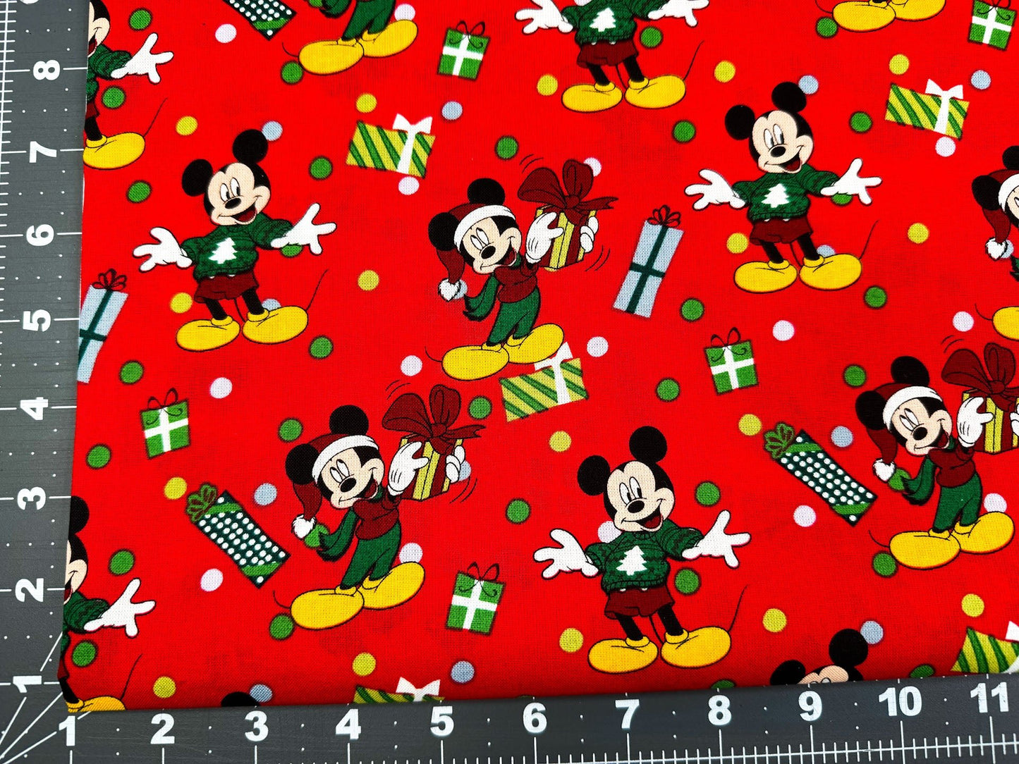 Mickey Mouse Christmas fabric - Mary Jo Fabrics