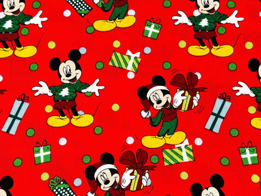 Mickey Mouse Christmas fabric - Mary Jo Fabrics