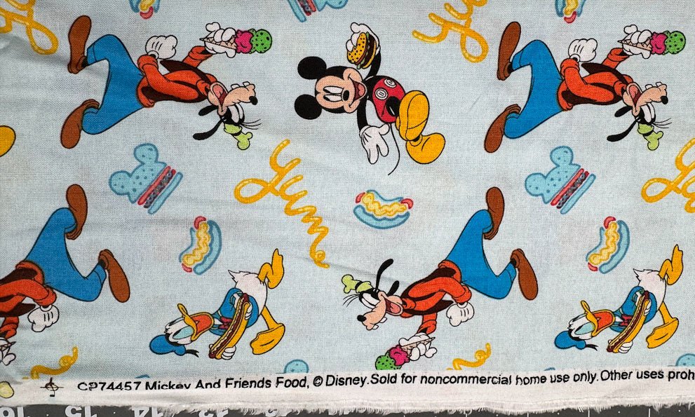 Mickey Mouse Goofy fabric 74457 Disney cotton fabric - Mary Jo Fabrics