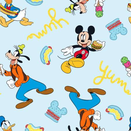 Mickey Mouse Goofy fabric 74457 Disney cotton fabric - Mary Jo Fabrics