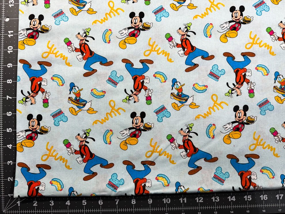 Mickey Mouse Goofy fabric 74457 Disney cotton fabric - Mary Jo Fabrics