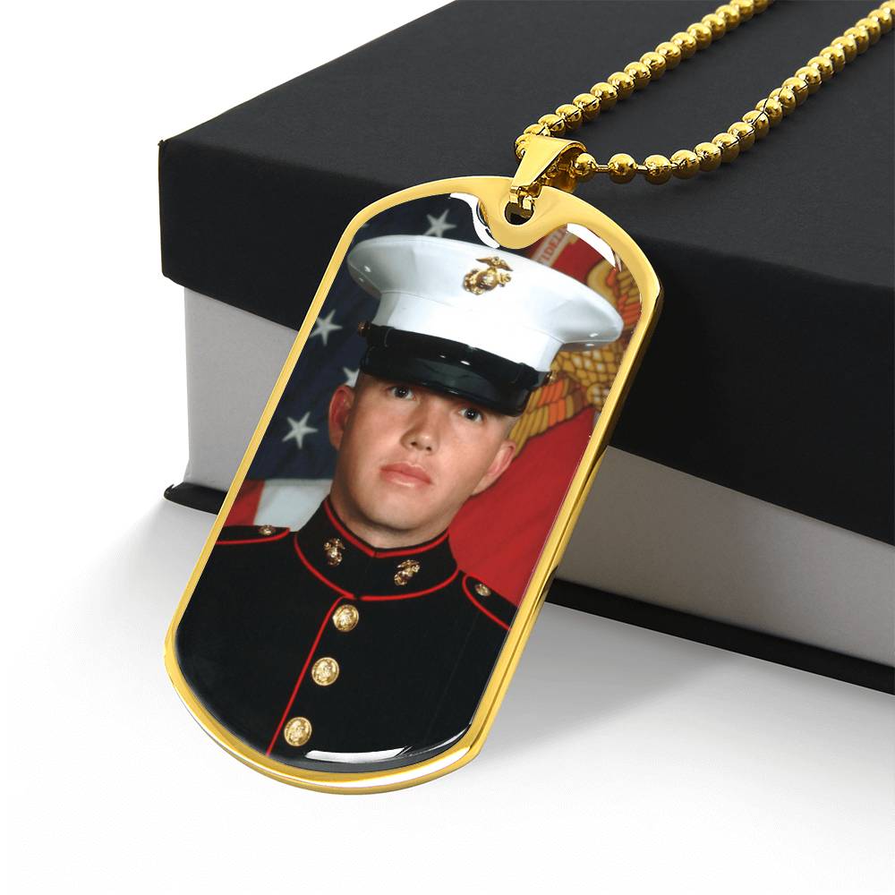 Military Memory Dog Tag with Engraving & Your Photo - Mary Jo Fabrics