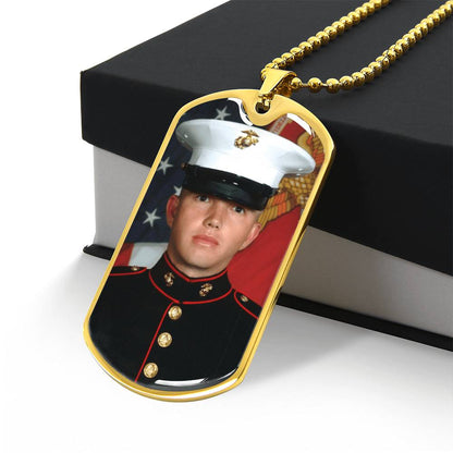 Military Memory Dog Tag with Engraving & Your Photo - Mary Jo Fabrics