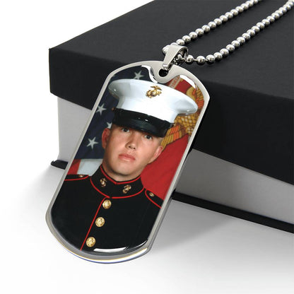 Military Memory Dog Tag with Engraving & Your Photo - Mary Jo Fabrics