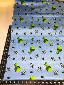 Minecraft cotton fabric Creeper fabric - Mary Jo Fabrics