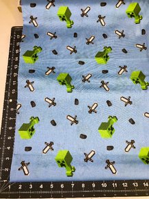 Minecraft cotton fabric Creeper fabric - Mary Jo Fabrics