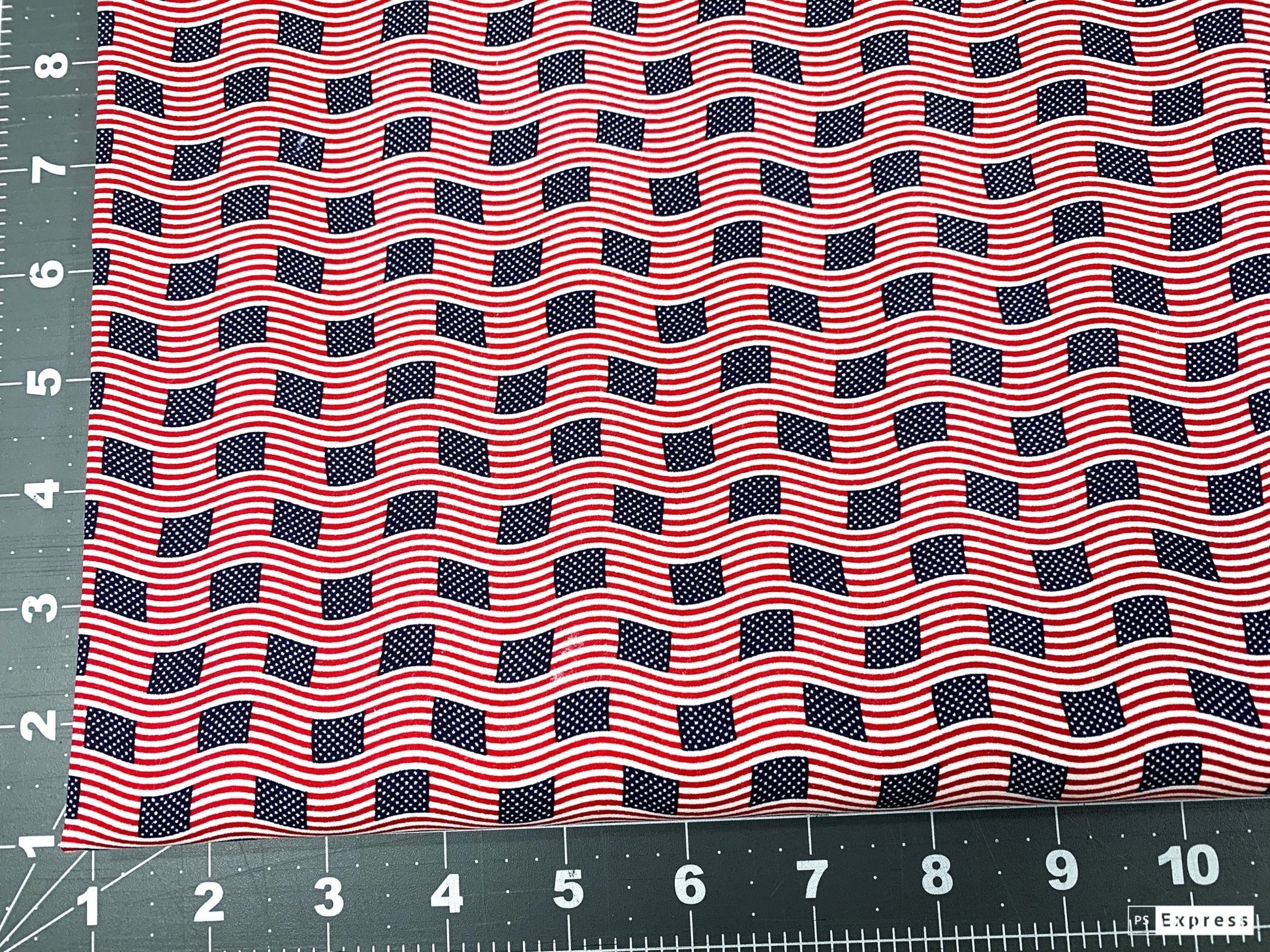 Mini American flag fabric USA fabric Patriotic fabric - Mary Jo Fabrics