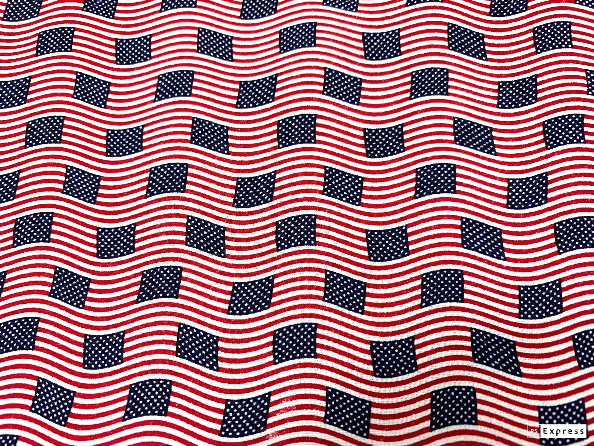 Mini American flag fabric USA fabric Patriotic fabric - Mary Jo Fabrics