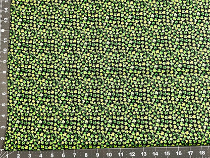 Mini four leaf clover fabric C1030 lucky fabric - Mary Jo Fabrics