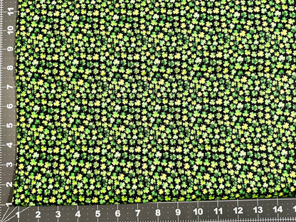 Mini four leaf clover fabric C1030 lucky fabric - Mary Jo Fabrics