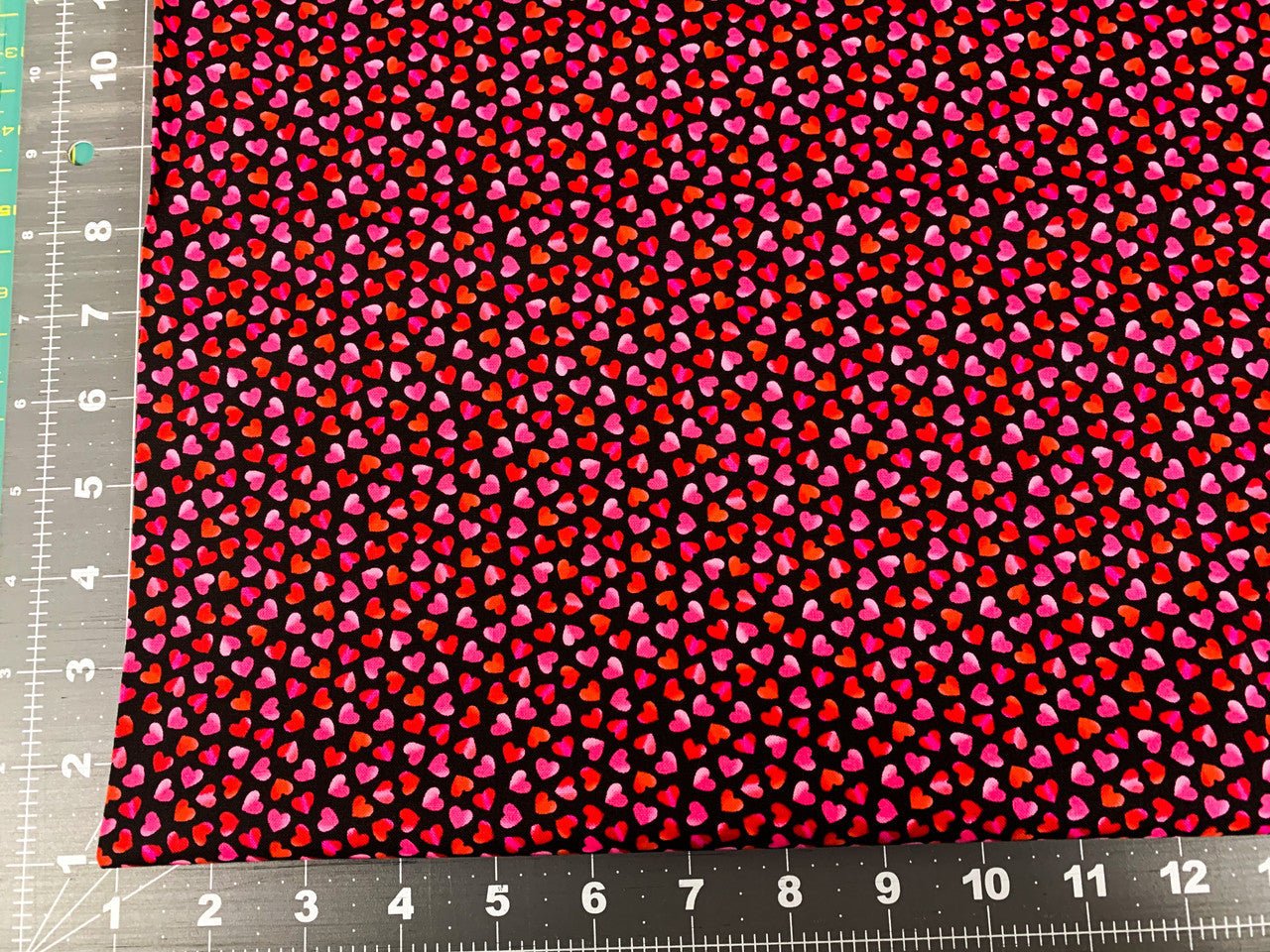 Mini Red & Pink hearts fabric C8496 little red heart fabric - Mary Jo Fabrics