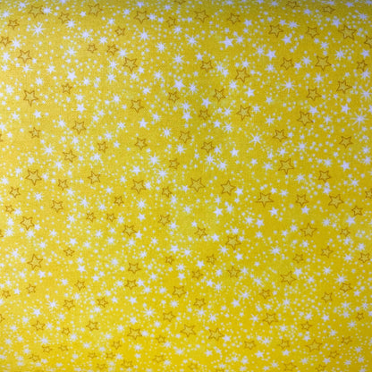 Mini Stars Yellow FLANNEL 9831-44 Space Yellow Star Flannel - Mary Jo Fabrics