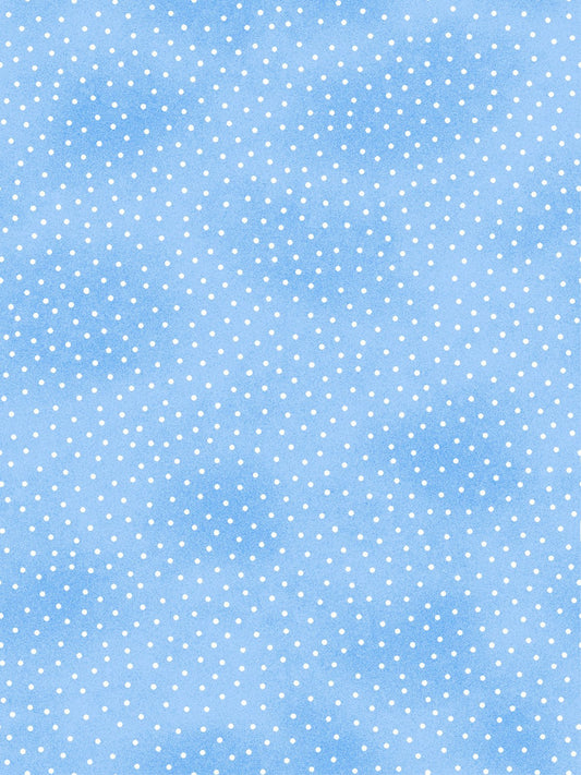 Mini White Polka Dot FLANNEL 9527-111 Blue Baby Flannel - Mary Jo Fabrics
