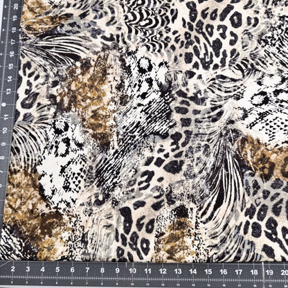 Mix of Animal Skin FLANNEL CF8489 Natural Animal FLANNELS - Mary Jo Fabrics
