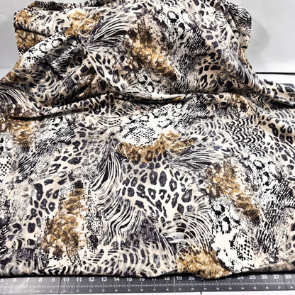 Mix of Animal Skin FLANNEL CF8489 Natural Animal FLANNELS - Mary Jo Fabrics