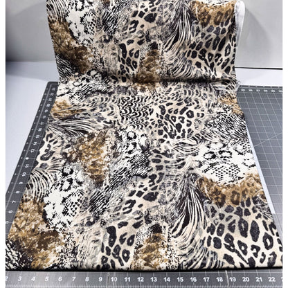 Mix of Animal Skin FLANNEL CF8489 Natural Animal FLANNELS - Mary Jo Fabrics