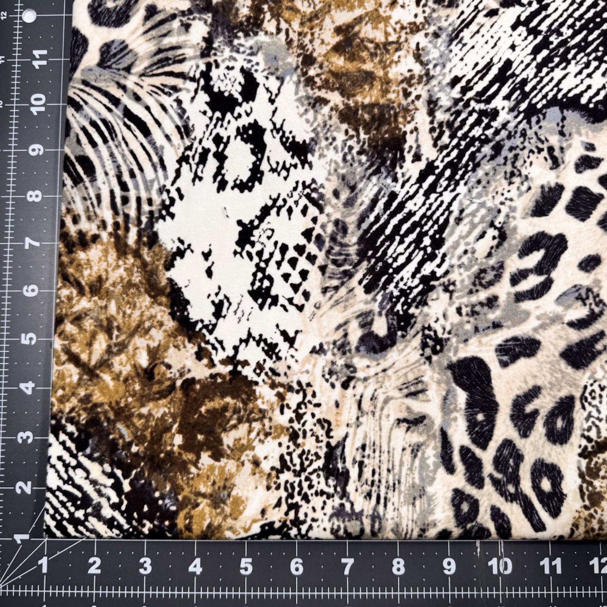 Mix of Animal Skin FLANNEL CF8489 Natural Animal FLANNELS - Mary Jo Fabrics