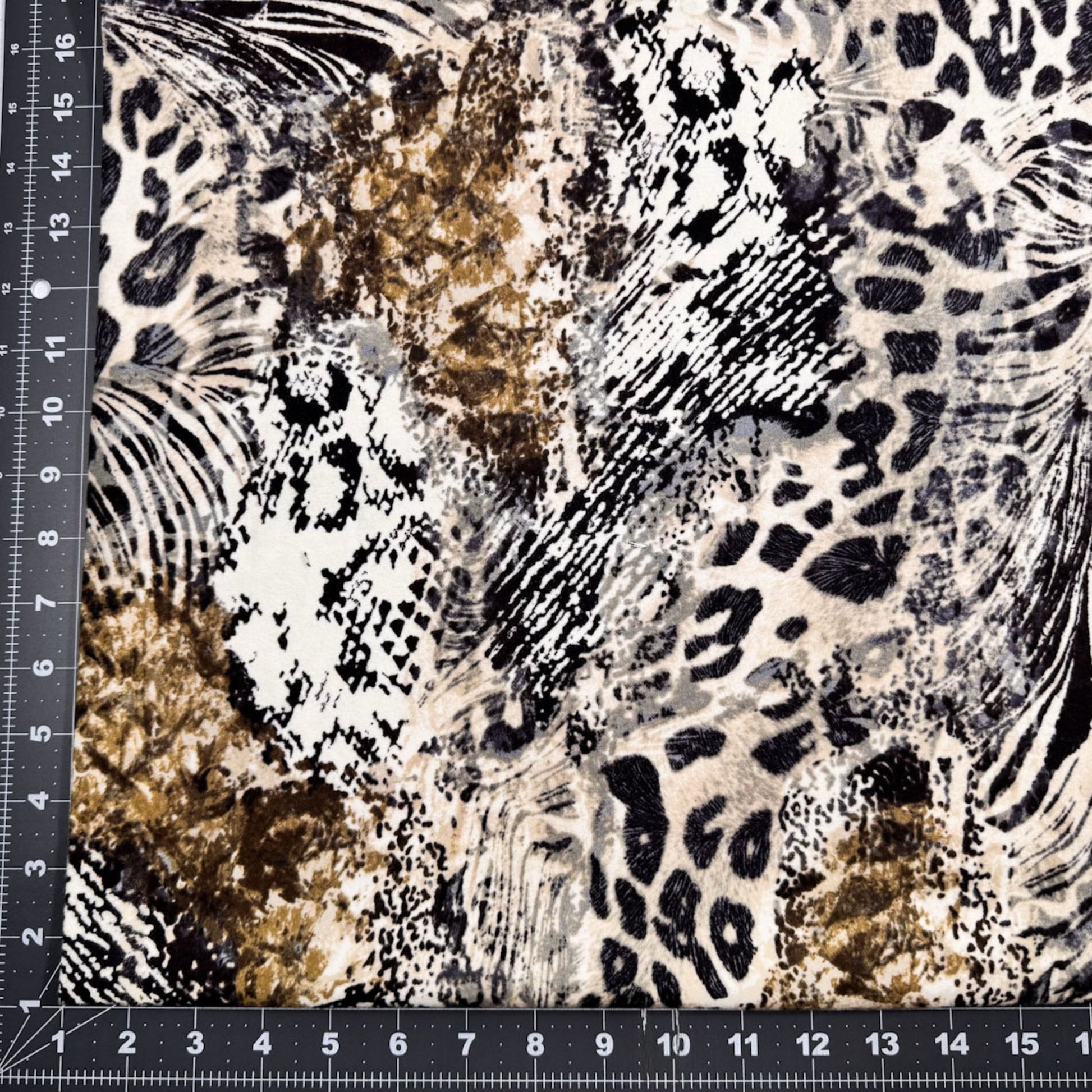 Mix of Animal Skin FLANNEL CF8489 Natural Animal FLANNELS - Mary Jo Fabrics