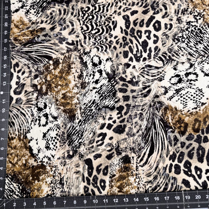 Mix of Animal Skin FLANNEL CF8489 Natural Animal FLANNELS - Mary Jo Fabrics