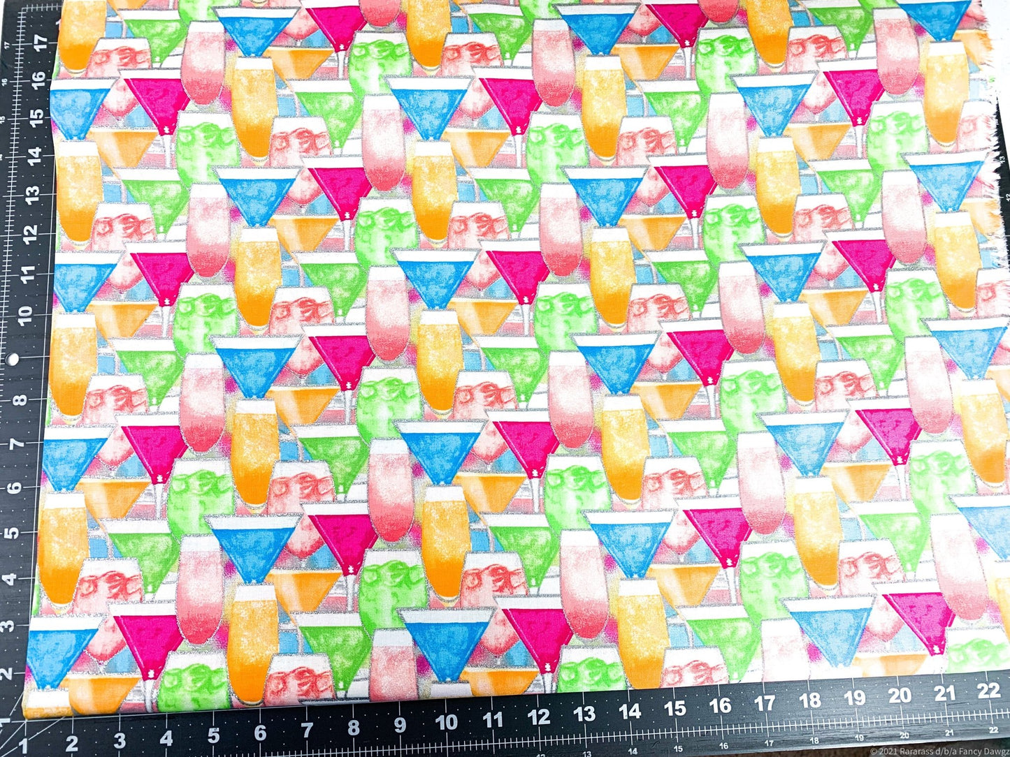 Mixology Mixed drink fabric 18019 cosmos cocktail fabric - Mary Jo Fabrics