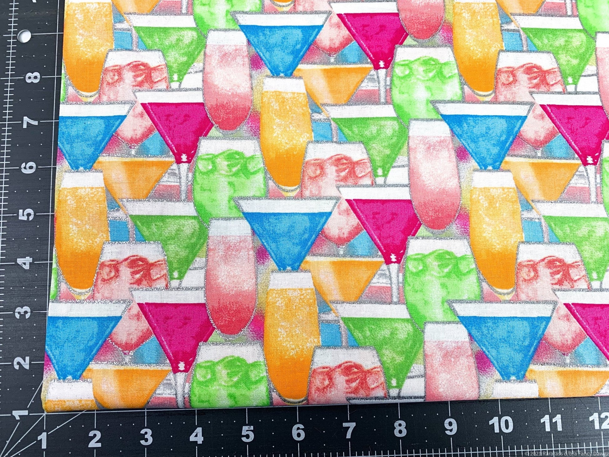 Mixology Mixed drink fabric 18019 cosmos cocktail fabric - Mary Jo Fabrics