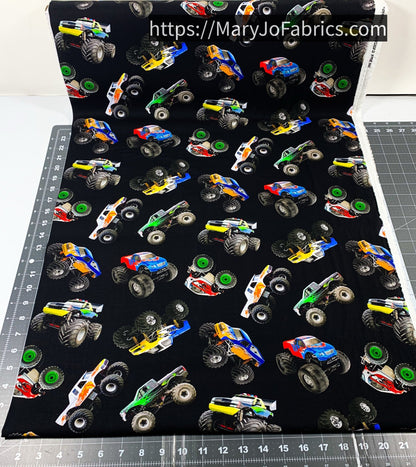 Monster Truck Fabric 396 In Motion Trucks - Mary Jo Fabrics
