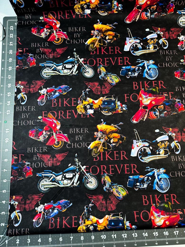 Motorcycle fabric 3765 Biker by Choice - Mary Jo Fabrics