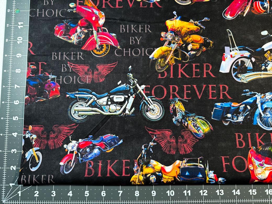 Motorcycle fabric 3765 Biker by Choice - Mary Jo Fabrics