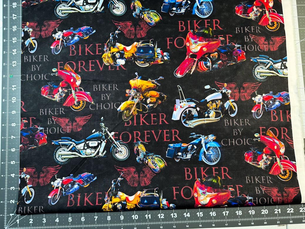 Motorcycle fabric 3765 Biker by Choice - Mary Jo Fabrics