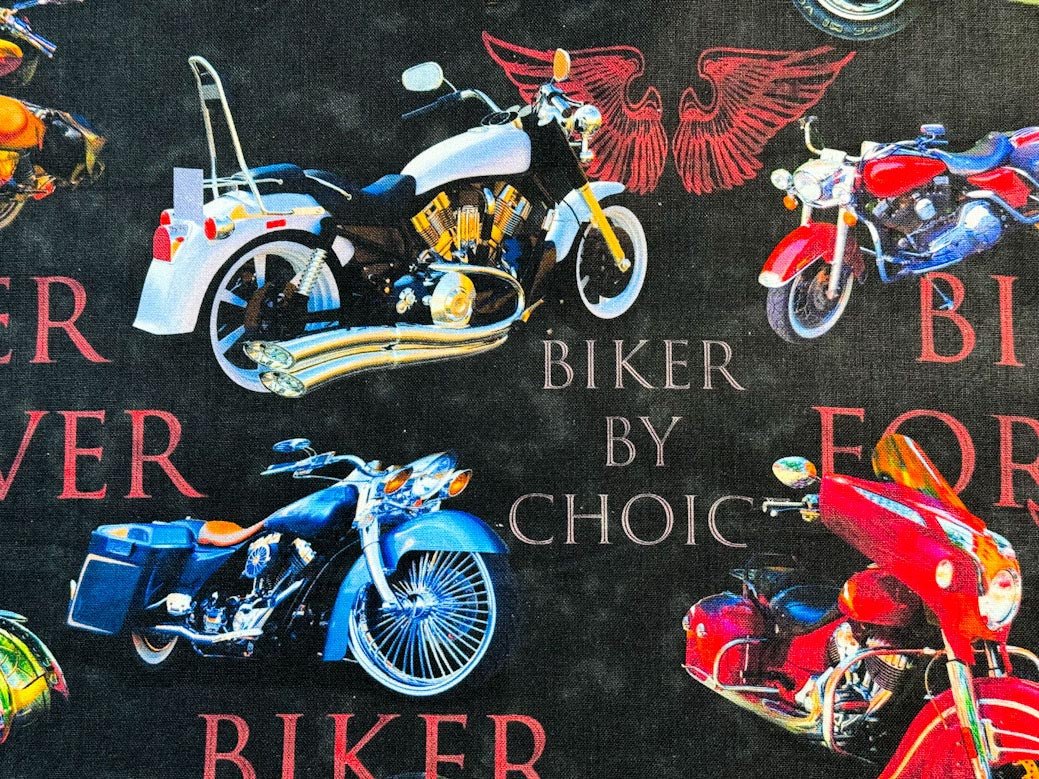 Motorcycle fabric 3765 Biker by Choice - Mary Jo Fabrics