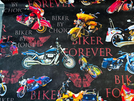 Motorcycle fabric 3765 Biker by Choice - Mary Jo Fabrics