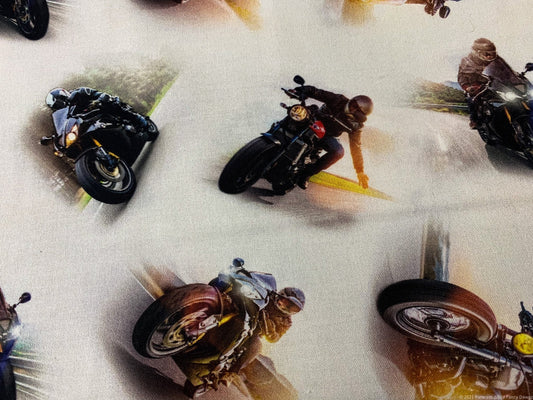 Motorcycle fabric 630 Motorbikes - Mary Jo Fabrics