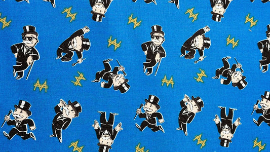 Mr Monopoly fabric Hasbro fabric - Mary Jo Fabrics