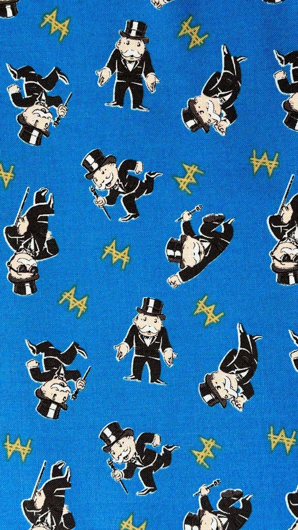 Mr Monopoly fabric Hasbro fabric - Mary Jo Fabrics