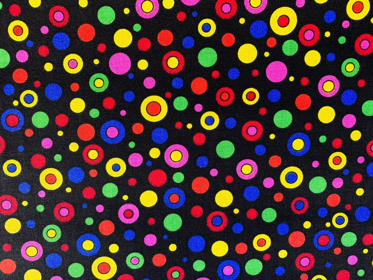 Multicolor Fun dots fabric Colorful circle cotton fabric - Mary Jo Fabrics