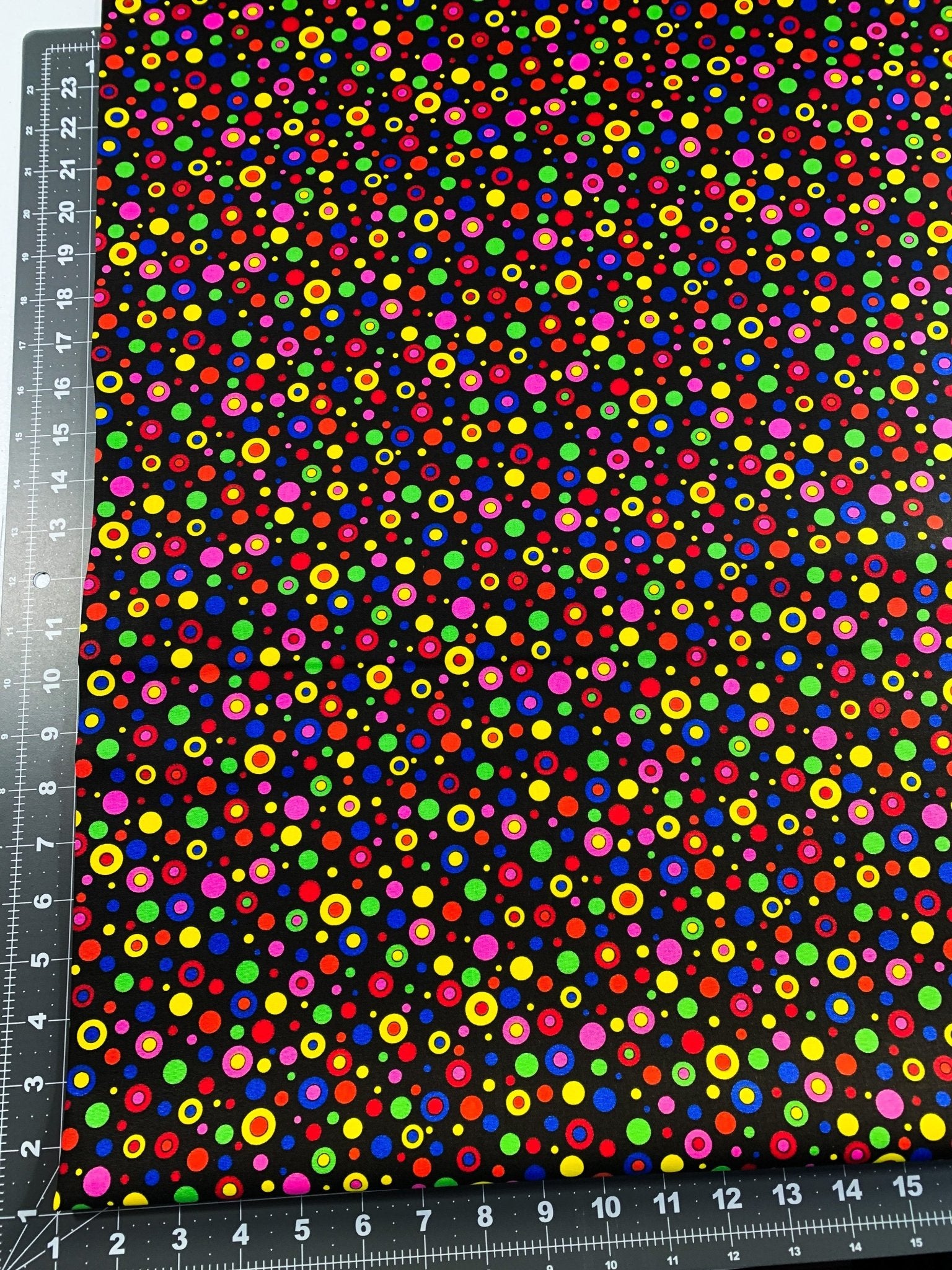 Multicolor Fun dots fabric Colorful circle cotton fabric - Mary Jo Fabrics