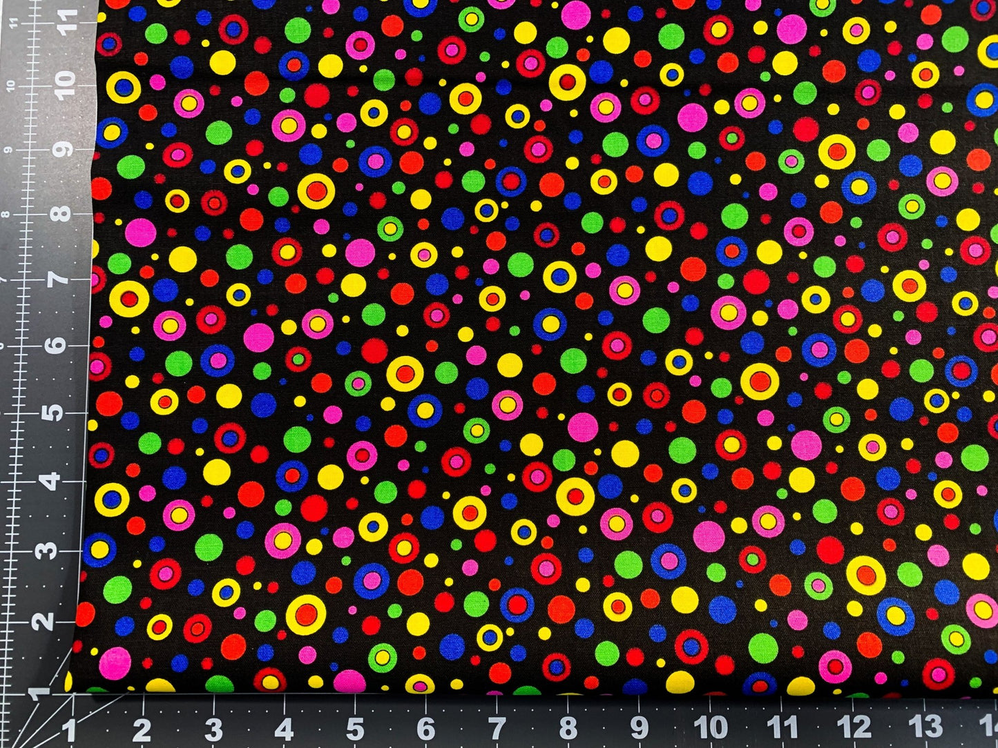 Multicolor Fun dots fabric Colorful circle cotton fabric - Mary Jo Fabrics