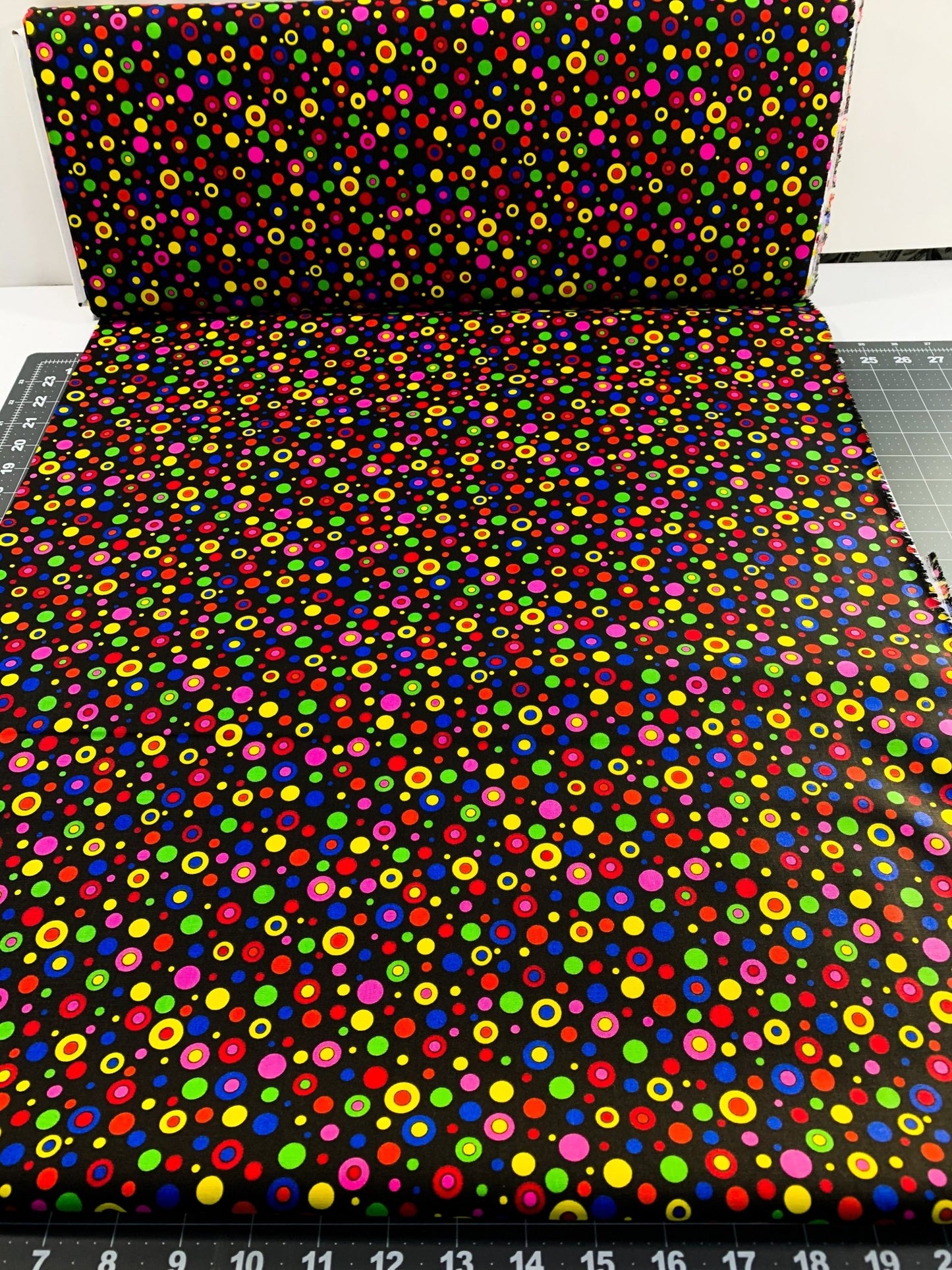 Multicolor Fun dots fabric Colorful circle cotton fabric - Mary Jo Fabrics