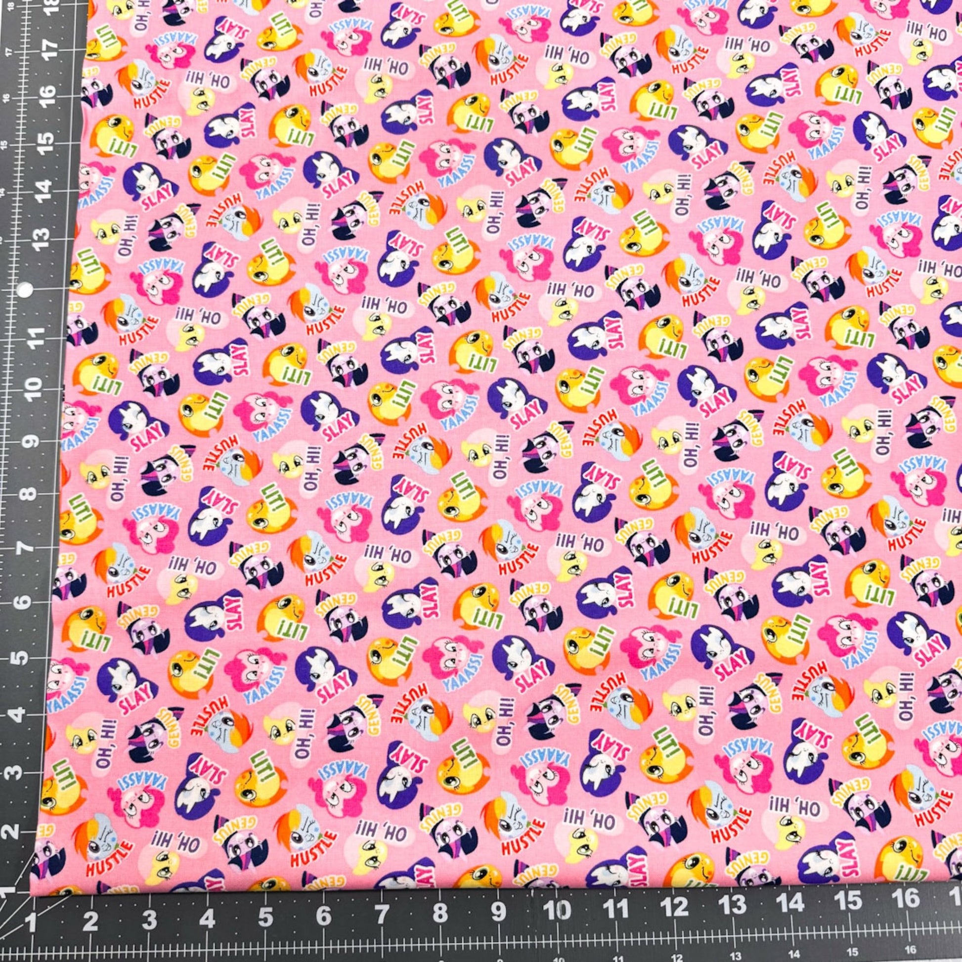 My Little Pony fabric Slay Rainbow Dash Pinkie Pie Cotton Fabric - Mary Jo Fabrics
