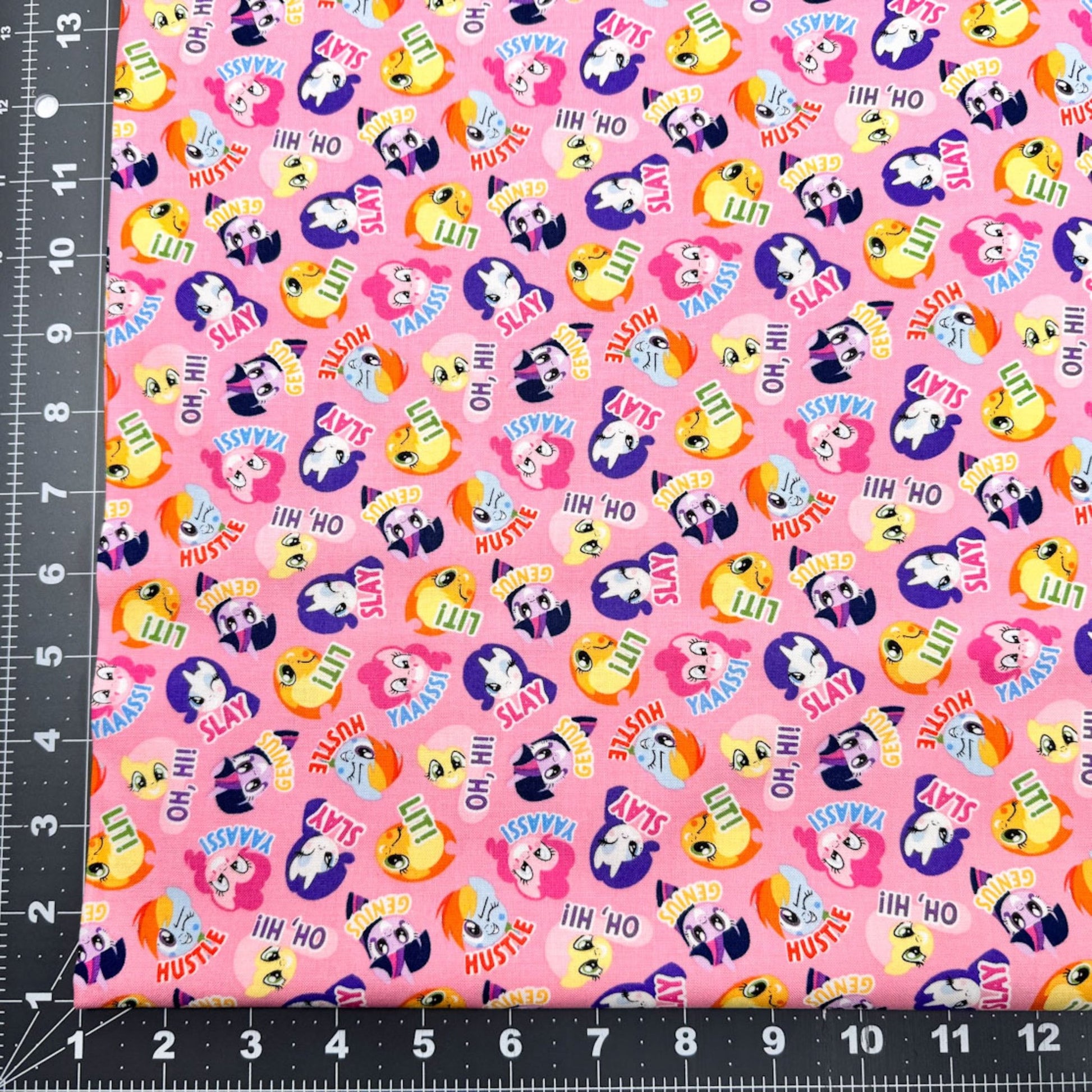 My Little Pony fabric Slay Rainbow Dash Pinkie Pie Cotton Fabric - Mary Jo Fabrics