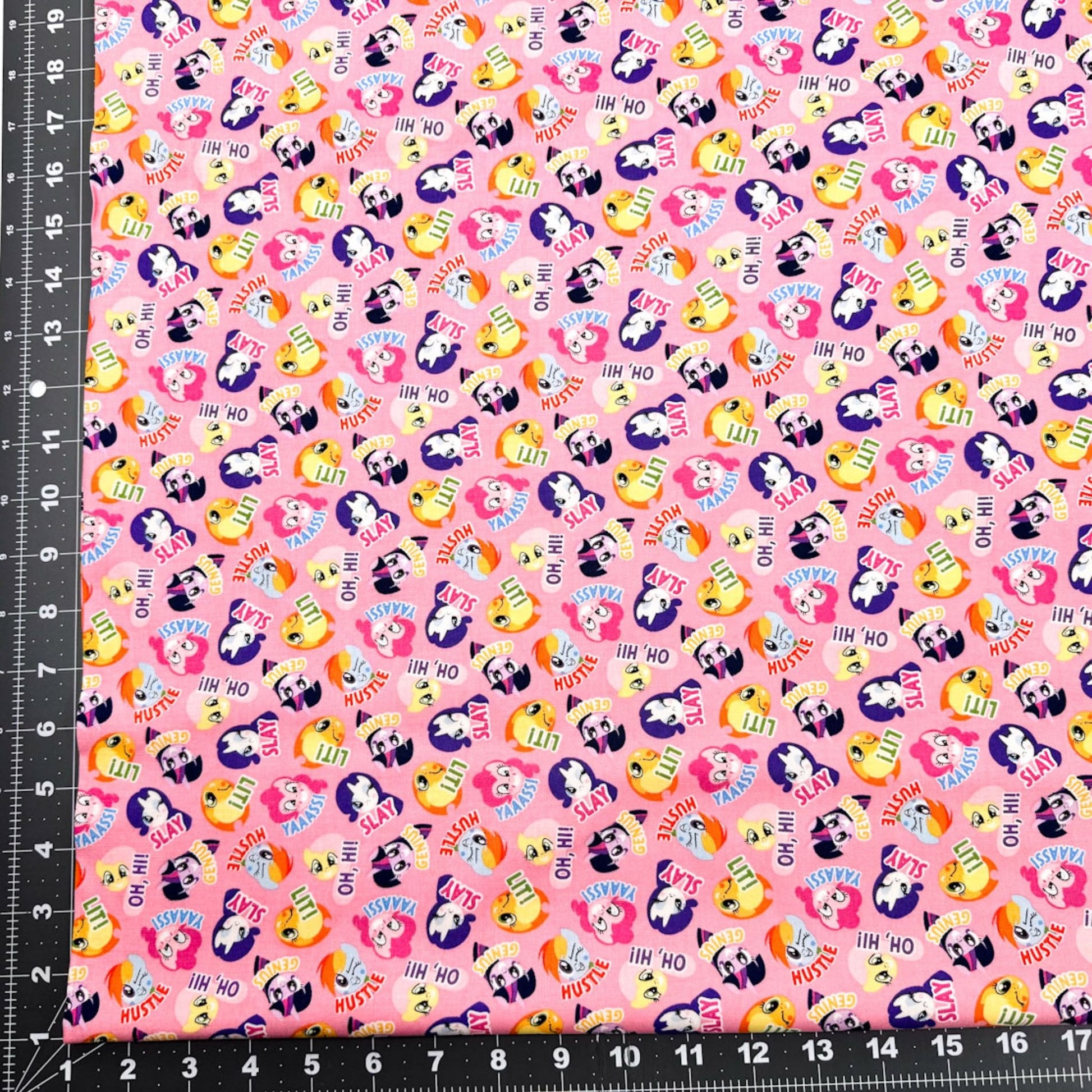 My Little Pony fabric Slay Rainbow Dash Pinkie Pie Cotton Fabric - Mary Jo Fabrics