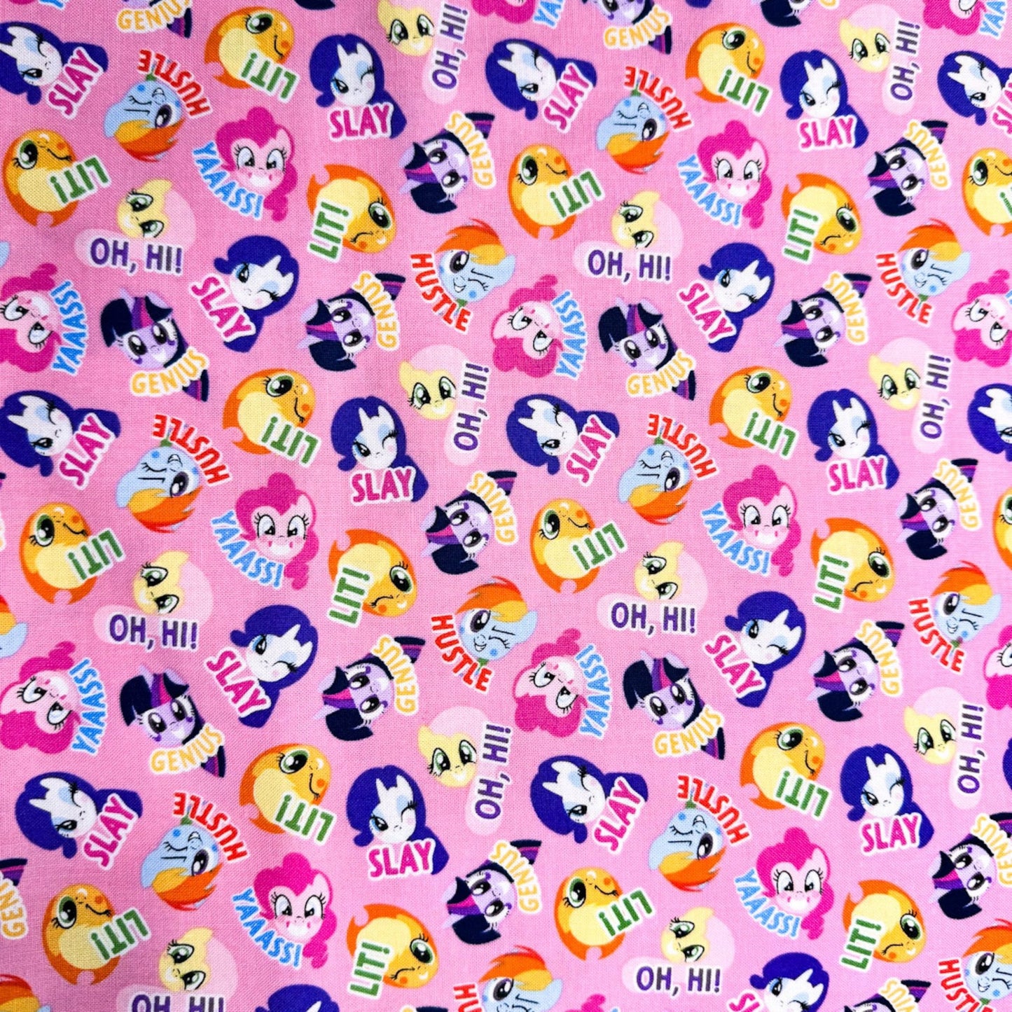 My Little Pony fabric Slay Rainbow Dash Pinkie Pie Cotton Fabric - Mary Jo Fabrics