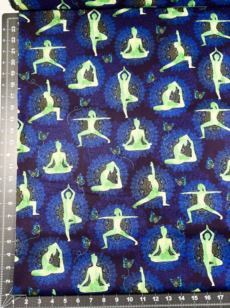 Namaste Yoga fabric - Mary Jo Fabrics