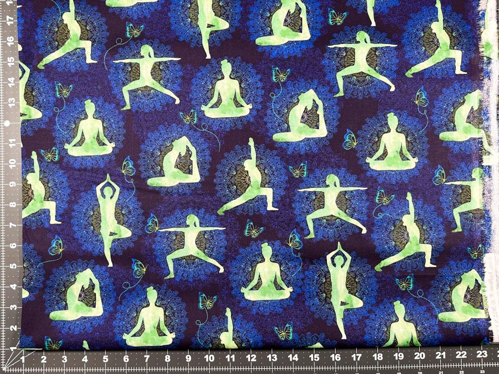 Namaste Yoga fabric - Mary Jo Fabrics