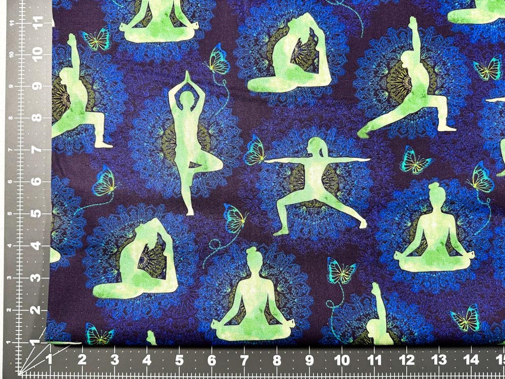 Namaste Yoga fabric - Mary Jo Fabrics