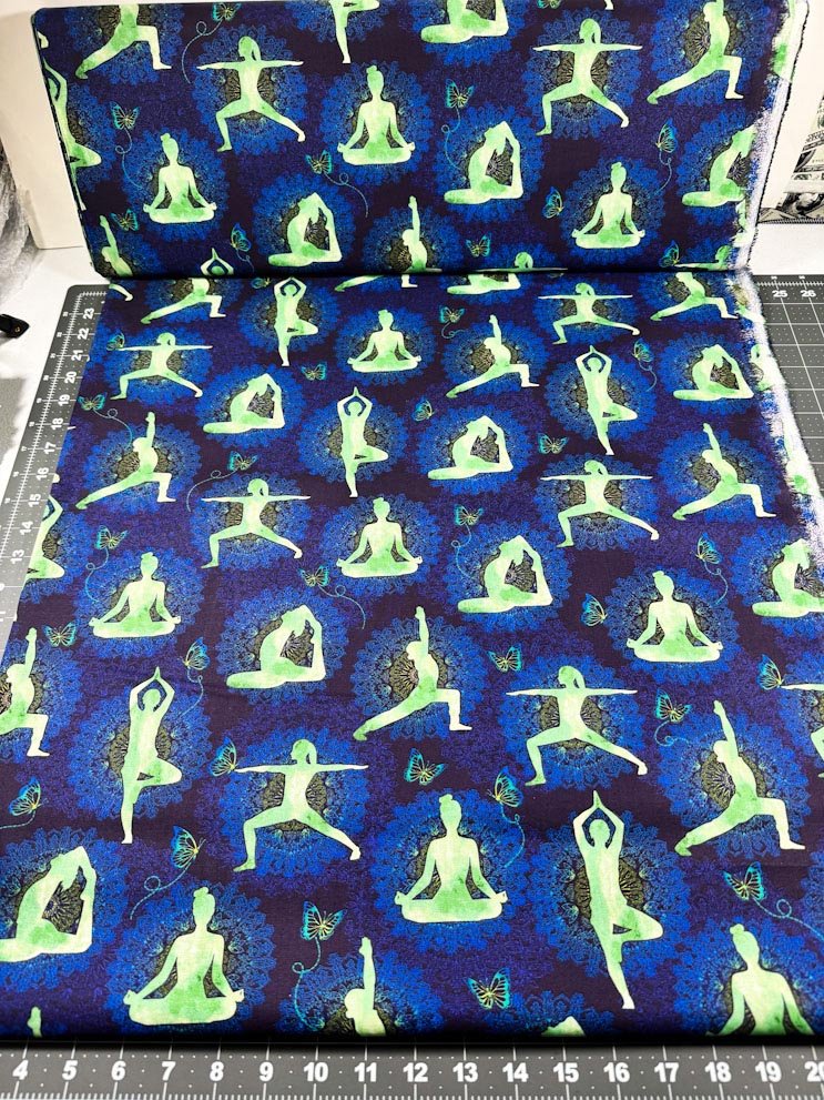 Namaste Yoga fabric - Mary Jo Fabrics